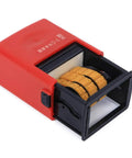 High Efficiency Adjustable Date Coding Machine For Food Plastic Bags with quick dry ink reservoir and precision cast font detail.