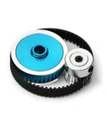 Radio Control Car Transmission Upgrade Kit With Low Noise Belt Drive Conversion For TT02 1 To 10 Scale Radio Control Cars CNC Machined Gears System Durable High Precision Parts To Boost Power Transfer And Smooth Shifts, blue pulley belt assembly