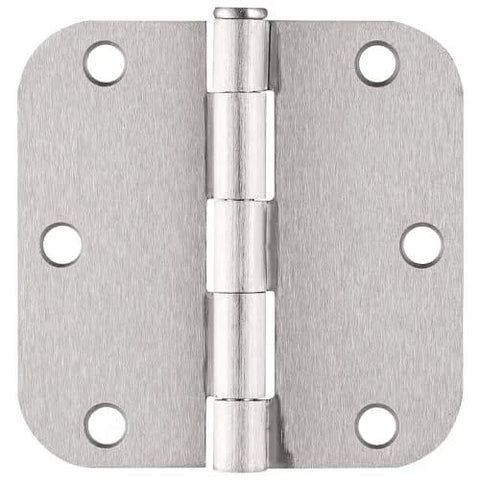Interior Door Frame Hinges 3-Pack, Water-Resistant And Pre-Lubricated For Left Or Right Handed Doors, Satin Nickel Finish, 3.5 In L