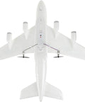 Totally Ready To Fly RC Airplane For Kids And Beginners With 2 Channel Control 6 Axis Gyro Stabilization top view of white foam plane