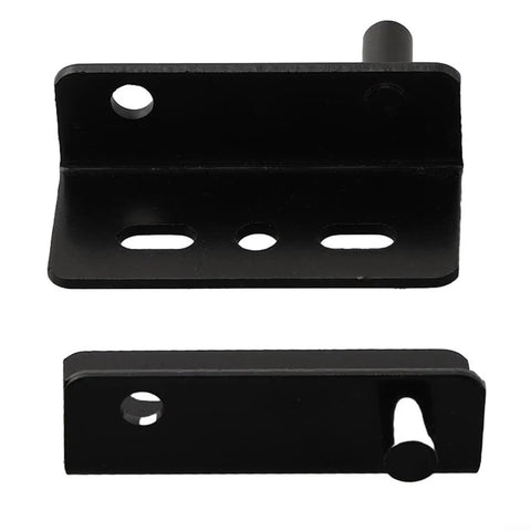 Pair Of Heavy Duty Iron Hinges With Bushings And Protective Plastic Caps Perfect For Wooden Doors Kitchen Cabinets And Furniture, black finish