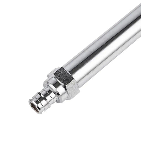 10 Inch Frost Free Anti Siphon Sillcock With 1/2 In Pex-A Expansion To 3/4 In Hose Bibb, Chrome Plated Brass Body, Lead Free, End View