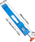 Plastic Adjustable Circular Saw Guide Rail And Milling Positioning Clamp For Woodworking Pros Precision Cutting Pro Grade Durable Base Guide For Accurate Milling Tasks 300mm Blue featuring measurement labels