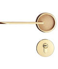 Zinc Alloy Bedroom Door Lock Doorknob Set With Silent Operation Yellow Finish For Easy Install And Real Home Safety No Fuss Privacy Locking