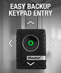 Outdoor Bluetooth Padlock For Personal Use With Smartphone Unlock No Key Needed Weatherproof Lock For Gates Model 4401DLH, keypad view