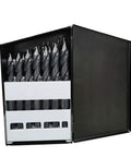 TurboStep TS29 Onyx 29 Piece HSS Reduced Shank Drill Bit Set in black case with step-tip bits visible