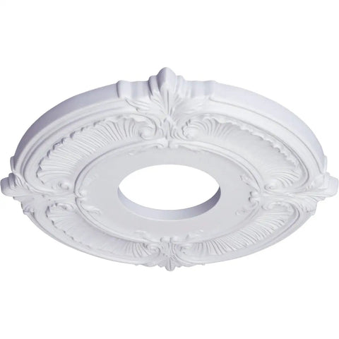 Decorative Attica Ceiling Medallion Twelve And Three Quarters Inch Outside Diameter, Three And A Half Inch Inner Opening, Half Inch Projection