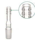 Glass Straight Inlet Adapter With 14/20 Joint And 10 mm Hose Connection, Serrated Hose Fittings, Borosilicate Lab Glassware