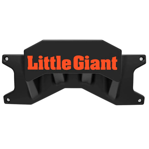 Ladder Storage Rack For Home Garage, Heavy Duty Polymer Mount Keeps Ladders Safe And Accessible, Black And Orange, Front View