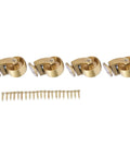 Premium Antique Brass Casters With 360 Swivel Roll in a four-pack with screws for easy installation on hardwood.