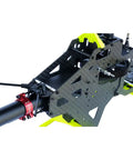 Close-up of AK420 Pro Electric RC Helicopter Kit With Blades For Outdoor Flight chassis, showcasing upgradeable carbon frame.
