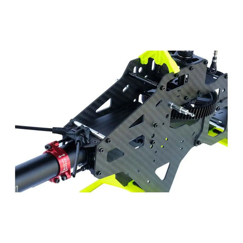 Close-up of AK420 Pro Electric RC Helicopter Kit With Blades For Outdoor Flight chassis, showcasing upgradeable carbon frame.