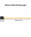 100mm Silicone COB LED Strip Light With PCB Interface Board Kit for 3D Printer Accessories with size details