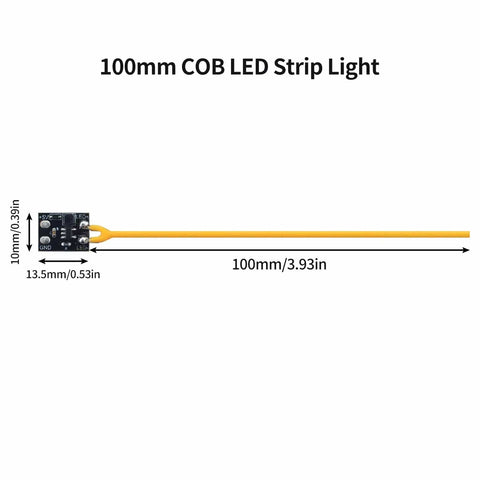 100mm Silicone COB LED Strip Light With PCB Interface Board Kit for 3D Printer Accessories with size details