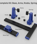 Complete kit with base, arms, knobs, clamps, and springs for Adjustable PCB Holder Frame With 360 Degree Rotation For Soldering.