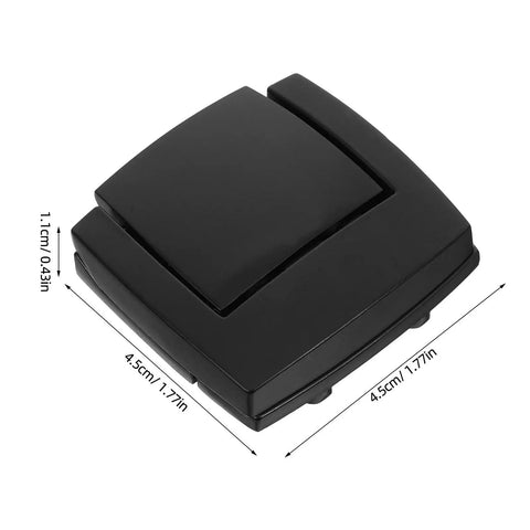 Black Alloy Metal Latch Set With Flatbottom Keyless Toggle Design for suitcases and DIY chests, detailed side view