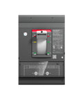 Rock Solid Heavy Duty XT5N 400 Amps 3 Pole Molded Case Distribution Circuit Breaker With TMA Adjust, front view showing on/off switch.