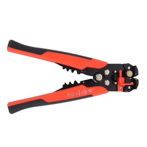 Red Automatic Wire Stripping Pliers High Carbon Steel Multi Functional Cable Cutting Tool For Efficient Electrical Repair And Machine Maintenance Work Perfect For Pro Mechanics with ergonomic handles and cutting edges.