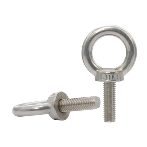 316 Stainless Steel Marine Eye Bolts Set Heavy Duty Ring Eye Bolts For Lifting And Hooks Beefy Workhorse Marine Hardware M5 M6 M8 M10 M12 M14 M16 Sizes Includes M10x30mm 2pcs Corrosion Resistant For Boats And Docks, 316 stainless steel eye bolts