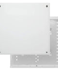 14 Inch In Wall Cable Management Media Box With 20 Gauge Steel Enclosure for Structured Wiring 2.5 Inch Wire Openings Glossy White Finish