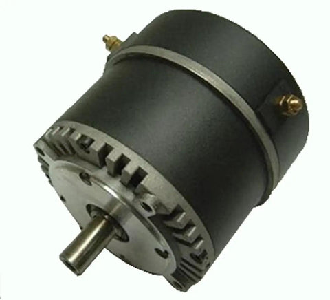 Heavy Duty Brush Type Permanent Magnet DC Motor delivering 12 to 48 volts, featuring a robust design with a metal casing.