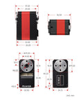 High Output 35Kg Cm Digital Servo Motor Featuring Built In Magnetic Encoder For Flawless 360 Degree Continuous Rotation On Robotics And Automation Projects That Call For Beefy Torque And Rock Solid Stability All Day Long dimensions and views