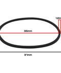5 Pcs Durable Motor Drive Belts 35 mm Inner Diameter 37 mm Outer Diameter 1.2 mm Wire Rubber Belts Replacement For Small Motors Gearboxes Pulleys And Winding Machines