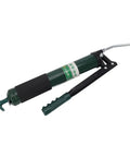 Beefy Heavy Duty Manual Grease Gun With Lever Action for precise flow control, green and black, angled view