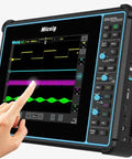 Tablet Oscilloscope STO Series 100 To 200MHz 2 To 4 Channel Lab Scope With 1GSaS 70Mpts Memory 8 Inch Display in use.