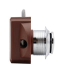 Side view of Push Button Latch Lock For RV Cabinet Drawer Door 26mm Diameter Fit 14 To 22 mm Panels Easy Install