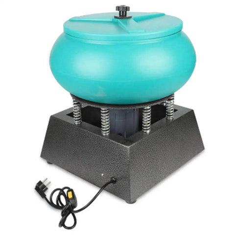 17 Inch Vibratory Tumbler Polishing And Grinding Machine For Jewelry Copper Aluminum Agate Wood Stone 220V 250W 12L Capacity