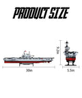 Epic USS Enterprise Aircraft Carrier Model Kit With 1883 Building Blocks For Adults And Teens; 30in length shown