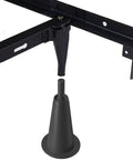 Six Pack 5 Inch High Rise Bed Frame Risers For Under Bed Storage, shown with a black riser adapter for frame legs.
