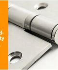 5 Inch Stainless Steel Swing Door Hinge With Silent Bearing for interior doors, showcasing thick shaft and load-bearing capacity.