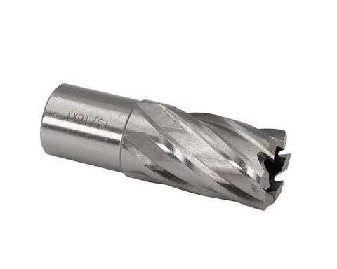 Annular cutter with Weldon shank, 3/4 inch, HSS, side view