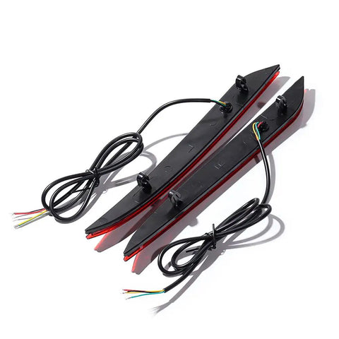 Sequential Flow Rear Bumper Stop Lamp And Running Drl Light With Dynamic Turn Signal For Tesla Model S 2014 Through 2020 showing the red tail lamp assembly with wiring.