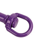 Purple 75mm swivel-eye bolt snap hook for keychains, straps, and leashes