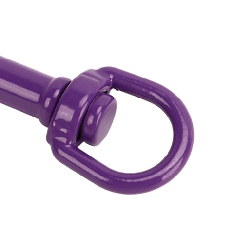 Purple 75mm swivel-eye bolt snap hook for keychains, straps, and leashes