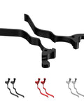 2 Pack Extended Release Lever For Ruger 10/22 Aluminum Anodized Black, shown in black, red, and silver.