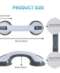 Two Pack Bathroom Grab Bars With Strong Suction For Showers And Tubs, Safe Handicap Shower Handles dimensions and non-slip design