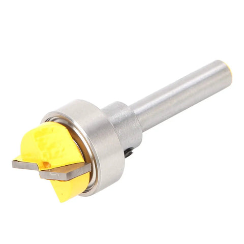 Premium Carbide Router Bit Template For Woodworking Pros With 1/4 Inch Shank and coated body for smooth cuts and fast performance.