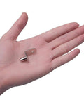 Holding a single 40 Pcs Shelf Pins L Shaped Bracket Clips Nickel Plated With Hole One Quarter Inch Diameter For Kitchen Cabinets Bookcases