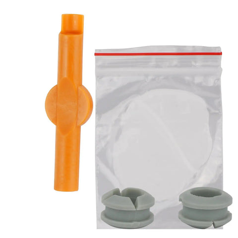 Shift Linkage Bushing Kit For Infiniti QX56 QX80 Nissan Armada Frontier Titan Xterra Pathfinder 2004 2022 Transmission Shifter Cable Repair Tool 134193 Plug And Play with orange handle and bushings in plastic bag