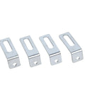 Wall Mounting Kit For Whiteboards With 20 Angle Brackets Expansion Tubes And Screws, close-up of 4 metal angle brackets