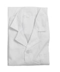 Long Sleeve White Lab Coat For Docs Nurses And Students Breathable Polyester Cotton Workwear With Elastic Cuffs Size M
