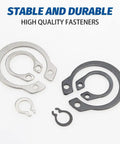Retaining Rings C Clip External Snap Rings Set Alloy Steel Carbon Steel Stainless Steel Washers 5-19mm Assortment Kit