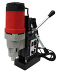 Heavy Duty Magnetic Drill Press 1400W With Tapping 7/8 Inch Drill Chuck And 1/2 Inch Tap 3821 Lbf Suction showing the motor and control panel.