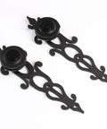Black flower style hangers for Heavy Duty 6.6-Foot Sliding Barn Door Hardware Kit With Ultra Quiet, Smooth Operation, No Sweat Installation