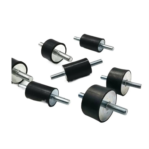 Heavy Duty Rubber Vibration Isolator Mounts Set Of Ten Shock Resistant Dual Ended M8 Screw Stud for secure mounting.