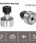 CF10 KR22 Needle Roller Bearing Cam Follower, bolted design, front and side view, high load capacity, sealed, for machine tools and 3D printers